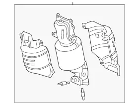 18280-rlv-a00 Honda Genuine Converter Assembly Rear Primary