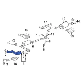 181605r7a00 Honda Oe For Fit 2015-2020 Rear Catalytic Converter