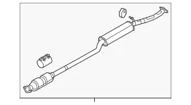 28600-d3070 Hyundai Genuine Center Muffler