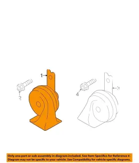 96610f2500 Hyundai 701530 Oem 17-18 Elantra Low Note Horn Replacement