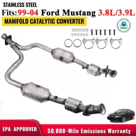 Gp866574dh Kengran Catalytic Converter For 1999-2004 Ford Mustang 3.8l 3.9l Front Left Right Obdiv