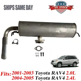Ty33407 Kengran Rear Muffler Fits 2004-2005 Toyota Rav4 2.4l And 2001-2003 2.0l Ss