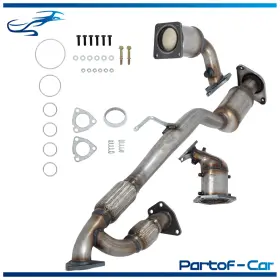 Kinte Tech Kte5461968 All 3 Catalytic Converters With Flex Y-pipe For Nissan Pathfinder 3.5l 2013-2019