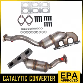 810bmwx6 Kyllaoo Bmw X5 2001-2006 3.0l Manifold Catalytic Converters Front And Rear 2 Pieces