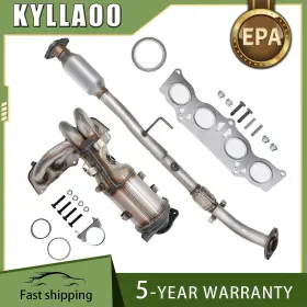 Sm200724s01 Kyllaoo 2x Front Rear Catalytic Converter For 2007 - 2009 Toyota Camry 2.4l Epa Quality