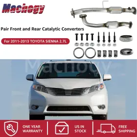 Sienna2.7l Machogy 17510 17511 Pair Front And Rear Catalytic Converters For 11-13 Toyota