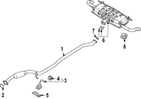 H303-40-600 Mazda Genuine Exhaust Intermediate Pipe