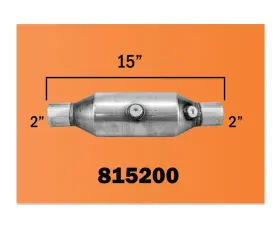 192552 Medallion Universal Catalytic Converter Epa Approved 2 Inch Inlet Oulet Specs 15 Inches Long