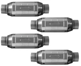 192611 Medallion 4 Catalytic Converters Weld Onto Engine Y Pipe Fits 03-2006 Gmc Sierra 6.0l 8.1