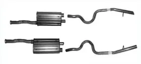 183607 Medallion Auto Parts 1986-1993 Ford Mustang Direct Fit Muffler Dual Exhaust System With Ap Mufflers