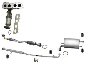 192507 Medallion Auto Parts Front Manifold Rear Catalytic Converters Muffler For Toyota Camry 2.5l 2010-2011