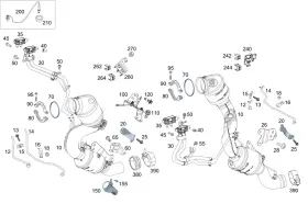 167-490-99-04 Mercedes-benz Genuine Exhaust Gas Line Front