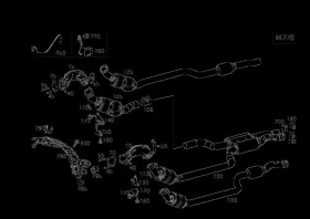 212-490-30-47 Mercedes-benz Genuine Exhaust Gas Line