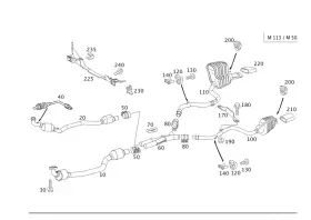 230-490-37-19 Mercedes-benz Genuine Exhaust Pipe