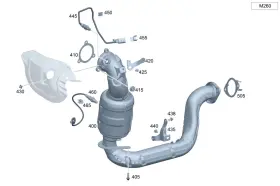 247-490-98-03 Mercedes-benz Genuine Exhaust Gas Line Front