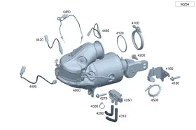 254-140-57-00 Mercedes-benz Genuine Exhaust Gas Line