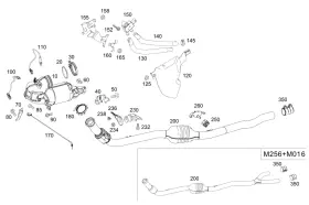 256-140-51-01 Mercedes-benz Genuine Exhaust Gas Line