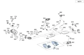274-140-10-08 Mercedes-benz Genuine Exhaust Gas Line