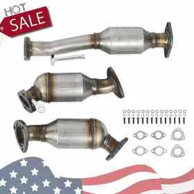 16547 Metetao 3 Set Catalytic Converter Fit 2007-2017 Chevrolet Traverse Gmc Acadia 3.6l V6 Us