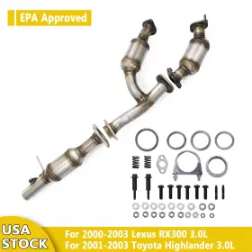 16191 Metetao 40236 16121 3pcs Catalytic Converter Set For 01-02 Toyota Highlander/00-03 Lexus Rx300 3.0l