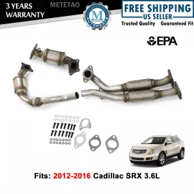 Srx12-16 Metetao Fits 2012-2016 Cadillac Srx 3.6l Both Catalytic Converter With Flex Pipes Epa