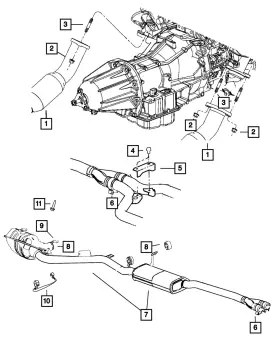 04581744ad Mopar Genuine Catalytic Converter Right 4581744ad
