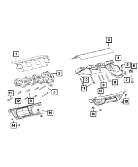 04893103ae Mopar Genuine Exhaust Manifold Left Side 4893103ae