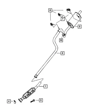 05278267ac Mopar Genuine Catalytic Converter 5278267ac