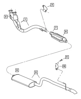 52101242ac Mopar Genuine Catalytic Converter