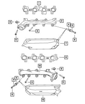 53030809ad Mopar Genuine Exhaust Manifold Left