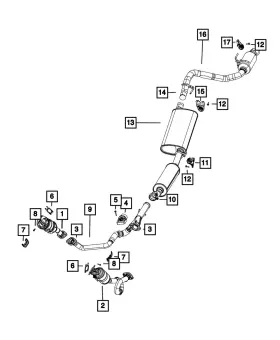 57009230aa Mopar Genuine Exhaust Pipe And Converter
