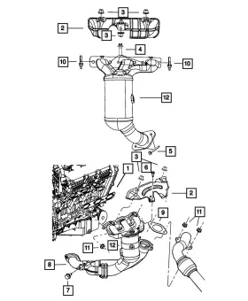68042141ab Mopar Genuine Exhaust And Catalytic Conve - Converter