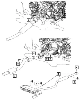 68045346ab Mopar Genuine Exhaust Pipe And Converter