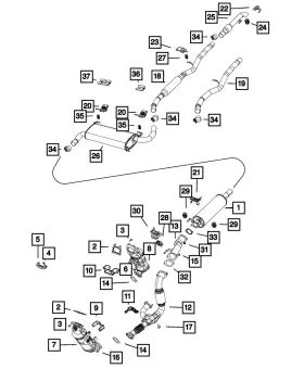 68190013ab Mopar Genuine Catalytic Converter Rear