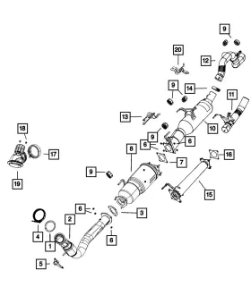 68288930ac Mopar Genuine Catalytic Converter