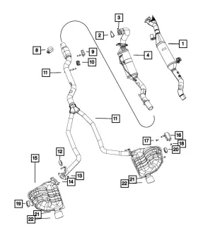 68417519ab Mopar Genuine Diesel Particulate Filter Assembly