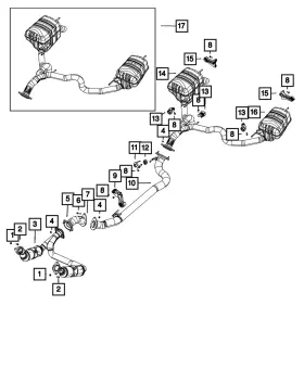 68444307ac Mopar Genuine Front Pipe And Converter