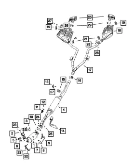 68519043aa Mopar Genuine Catalytic Converter