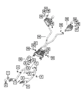 68629876aa Mopar Genuine Exhaust Pipe And Converter Right