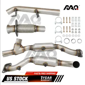 Ncaco00013 Naq Catalytic Converter With Y Flex Pipe For 2019-2024 Lincoln Navigator 3.5l