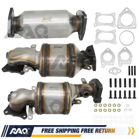 Ncaco00052 Naq Front And Rear Catalytic Converter Set For 2010-2014 Acura Tsx 2015-2017 Tlx 3.5l