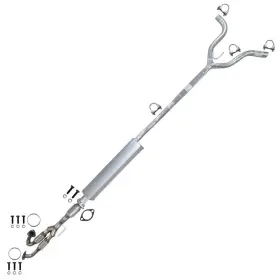 603168 Northeastern Exhaust Epa-approved Rear Catalytic With Resonator Pipe Kit Fits 2004-2008 Maxima 3.5l