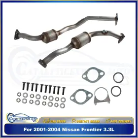 53346 Onlineautoparts365 54339 For 2001-2004 Nissan Xterra/frontier 3.3l Rear Right Left Catalytic Set
