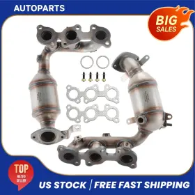 Partnova 16392 16394 2pcs Front And Rear Catalytic Converters For Toyota Sienna 3.3l 2004 2005 2006 Fwd