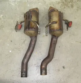 7l5.254.450.l Porsche Cayenne 957 4.8l S/gts Rear Secondary Catalytic Converters Pair Oem