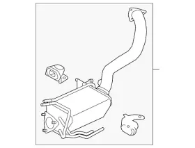 958-113-023-ex Porsche Genuine Front Muffler