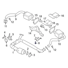 90037813100 Porsche Oe For 718 Boxster 2017-2024 Catalytic Converter Bolt