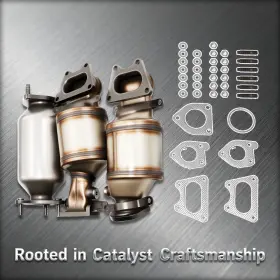 Hd-bank1 Tbay-top 2 3 For 2006 2007 2008 Honda Ridgeline 3.5l Direct Fit All Catalytic Converter Set