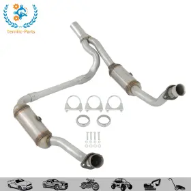 Tfp164943tp Terrific-parts Front Y Pipe Catalytic Converter Complete Set For Jeep Wrangler 3.8l 2010-2011