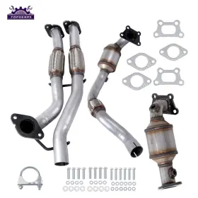 Topgears56 Tpg192195 For Cadillac Srx 2012-2016 Front Rear Catalytic Converter&flex Pipes Set 99216